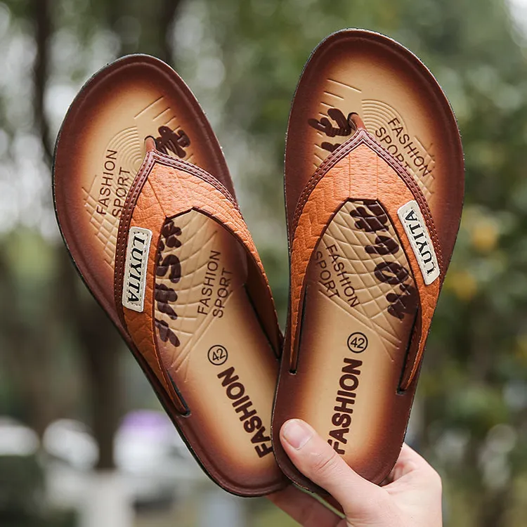 人字拖男外穿防滑时尚软底个性户外休闲夹脚拖男士沙滩凉拖鞋