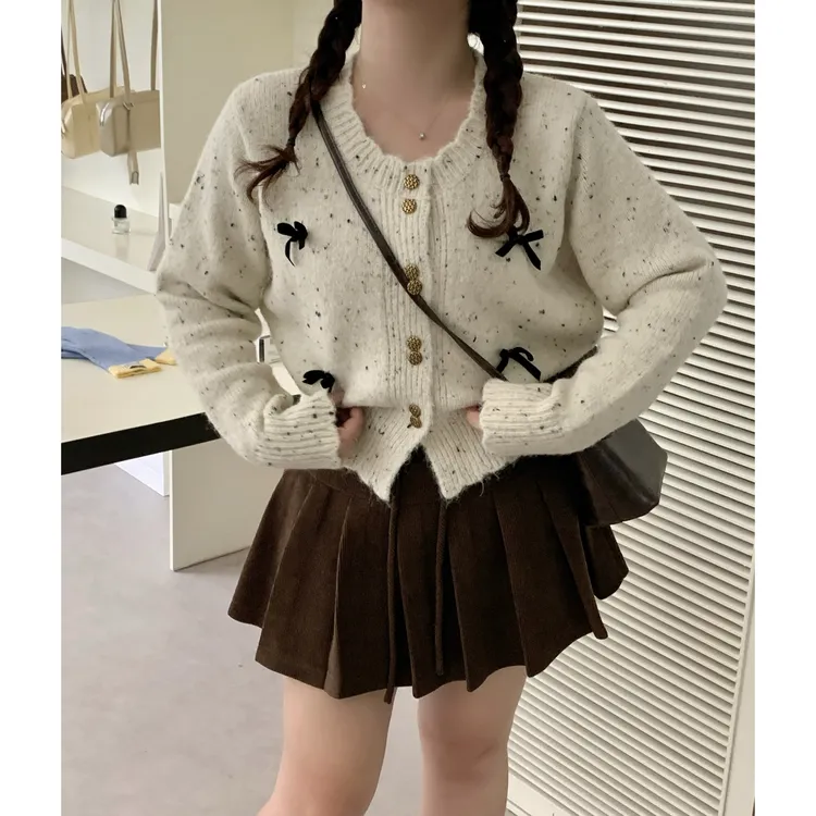 现货【落叶长街】大头婷微胖定制灯芯绒半身裙高腰A字百褶裙短裙