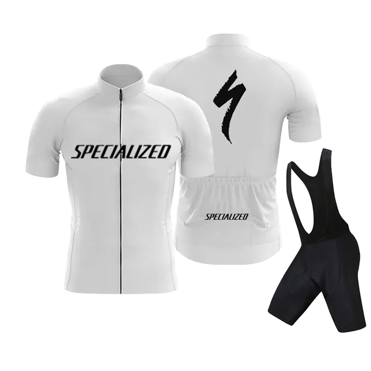 短袖骑行服背带短裤户外运动紧身上衣公路骑行训练服装闪电男单车