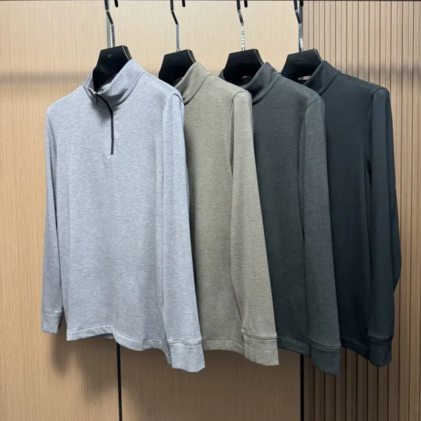 【羊绒长袖】6057秋冬新款加绒保暖高领打底长袖