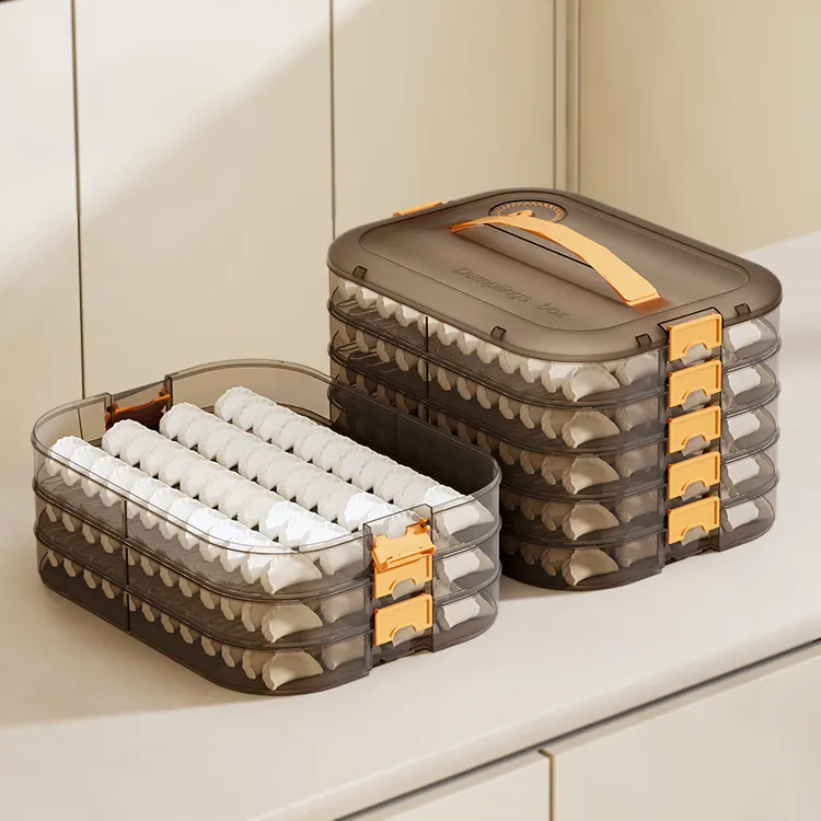 冷冻饺子盒加厚冷冻盒家用食品级水饺专用盒密封保鲜盒冰箱收纳盒