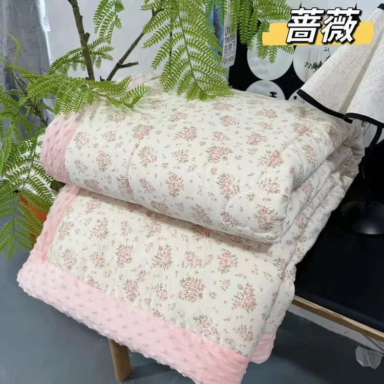 【加厚5.6斤左右】纯棉单人豆豆被 卡通单人被大豆被子冬被
