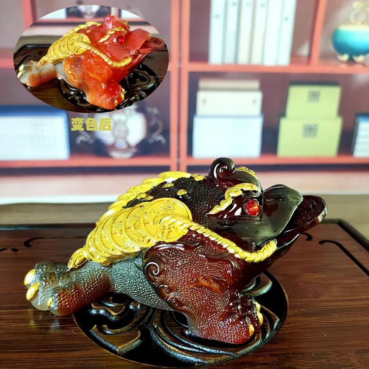 茶宠摆件可养变色金蟾茶具配件创意功夫茶具茶玩蟾蜍变色茶宠