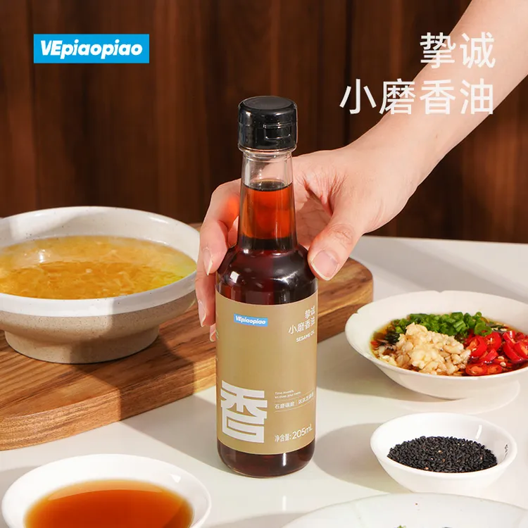 VEpiaopiao挚诚小磨香油 纯黑芝麻油家用精选提味传统