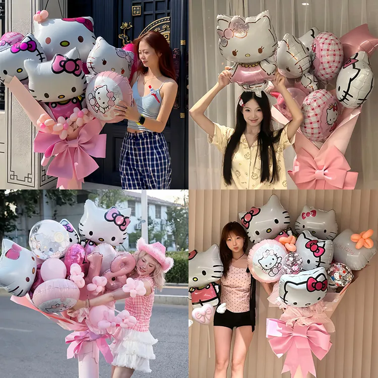 【顺丰包邮】hellokitty气球花束材料包超大手工diy礼物生日创意