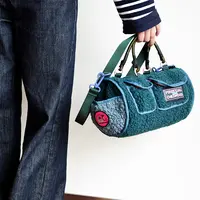  housedesign原创小众毛毛包手提单肩斜挎包复古时尚毛绒波士顿包