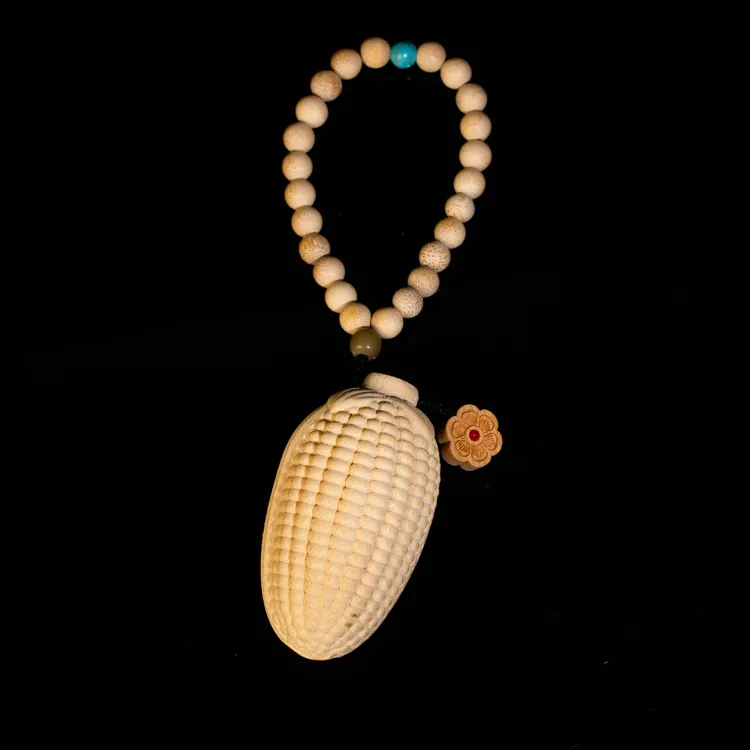 胖玉米·包你有米实心竹雕刻手把件