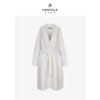 【日播达人专属】红太翻领宽松长款女大衣DW10101-1