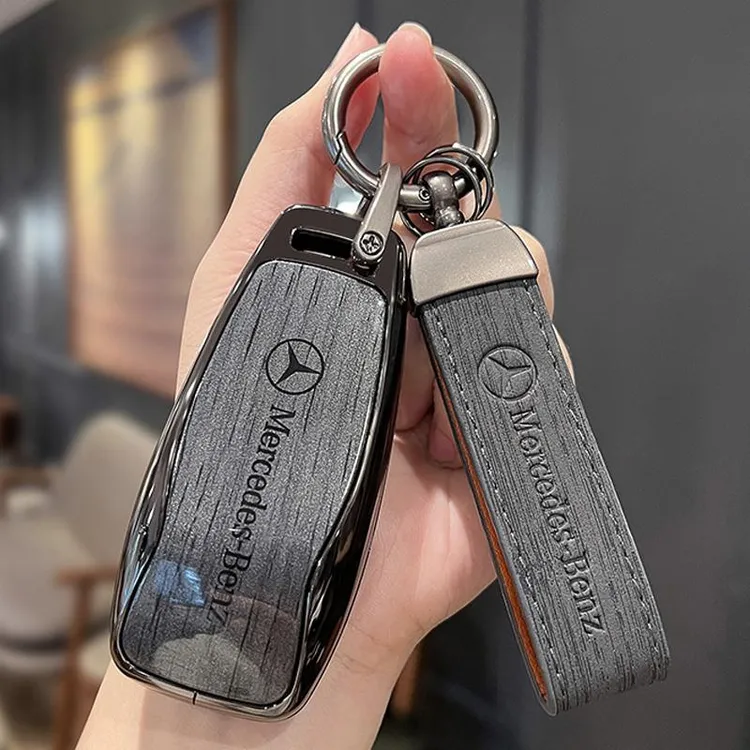 2023款奔驰e300l钥匙套男士高档女简约e260l车E级23款金属包扣壳