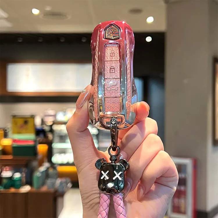 保时捷钥匙壳卡宴macan帕拉梅拉718车911扣taycan汽车钥匙套新款