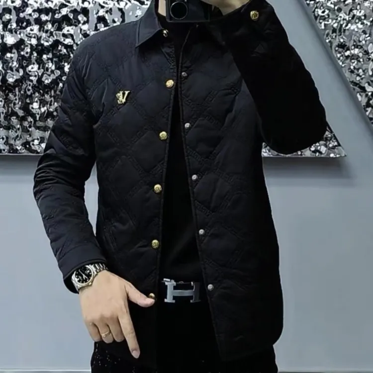 1312秋冬新款轻奢高品质欧货男装商务休闲时尚百搭薄棉夹克外套