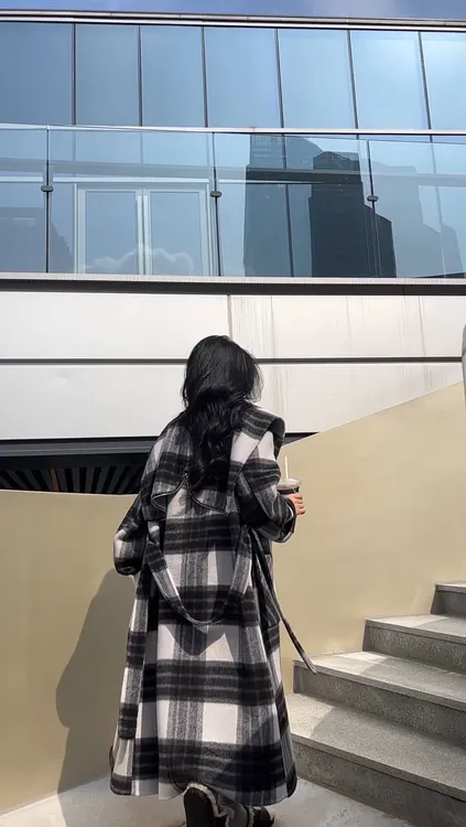 闹森【赫本】冬季长袖气质休闲时尚外套轻奢百搭经典设计师羊毛大衣