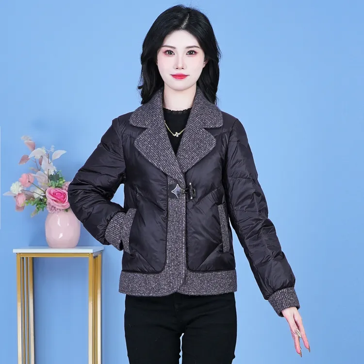 2025年秋冬新款时尚休闲百搭短款轻薄气质女款羽绒服显瘦洋气