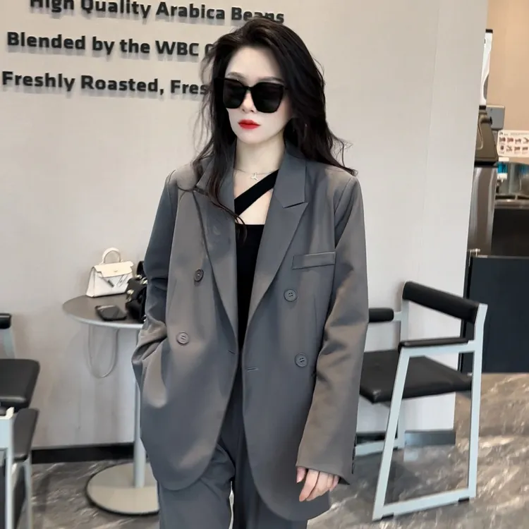 2025春季新款女士韩版设计感休闲宽松西装外套百搭小个子西服时尚