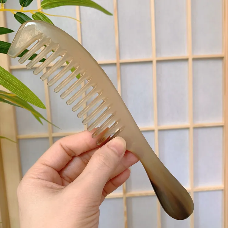 牛角经典款胖齿大号宽齿按摩梳正品天然长发按摩家用刻字定制礼物