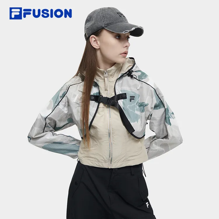 Fila/斐乐潮流时尚女装梭织上衣两件套宽松休闲外套 T11W411701