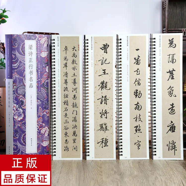 梁诗正行书名品4册8帖 静文轩近距离临摹字帖