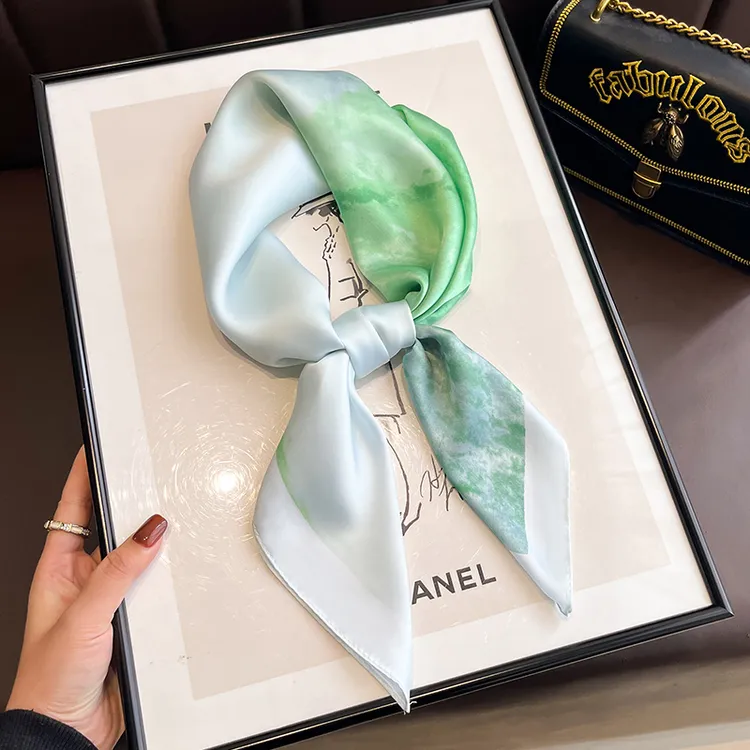 丝巾女春秋夏季搭配衬衫职业装妈妈女士护颈围脖子薄围巾纱巾70