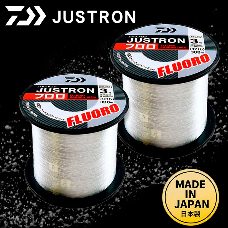 达瓦JUSTRON日本进口高强度耐磨泛用碳素线钓鱼线渔具前导线路亚