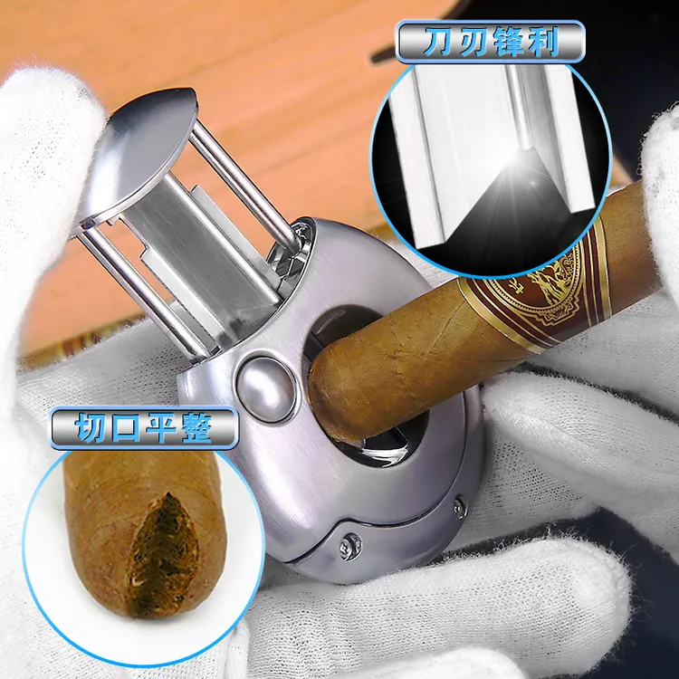 DIESEL高端圆形雪茄V型剪切锋利不锈钢刀刃古巴高希霸工具剪烟器