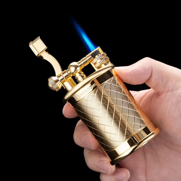 茄龙雪茄打火机烟托套装复古金属开孔器CIGARLOONG雪茄工具两件套