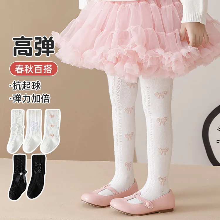 春秋女童连裤袜白色外穿洛丽塔打底裤