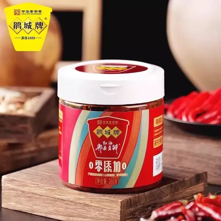 Z鹃城牌零添加食用郫县豆瓣酱360g/600gPET易拉罐烧菜川味调味酱