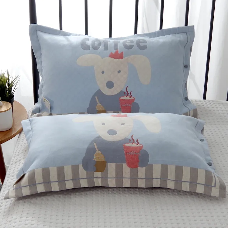 40*63中号学生枕套单条装全棉纱布儿童枕头套纯棉加厚乳胶枕芯套