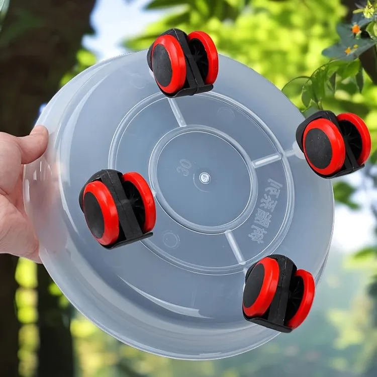 可移动花盆底托盘带轮子底座带滑轮万向轮加厚花底盘盆托盘带脚轮