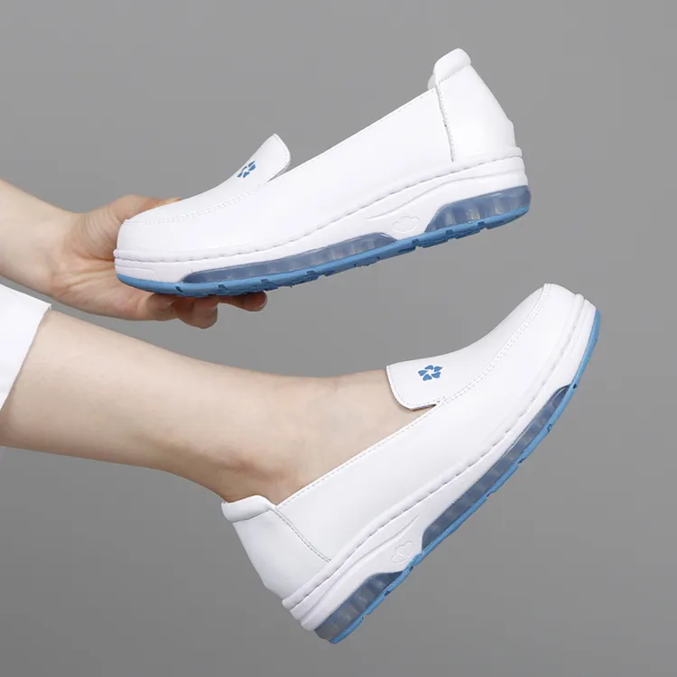 足安心春夏护士鞋女软底透气不臭脚防臭防滑舒适真皮医护专业鞋