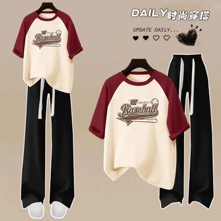 16少女孩13初中学生岁14女孩运动休闲短袖长裤一整套衣服夏装韩版