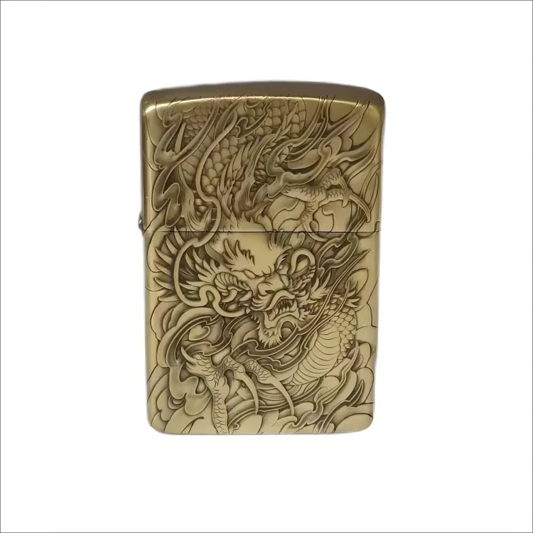 ZIRRO/ 佐罗鬼王玉龙902S纯铜浮雕盔甲煤油防风打火机正品