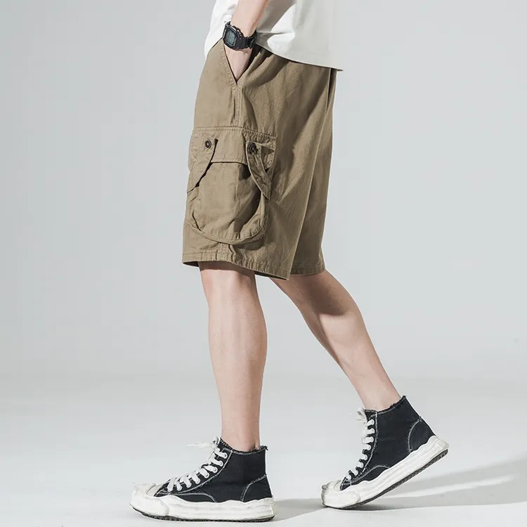 美式工装短裤男士2025年新款夏季外穿潮流中裤宽松休闲潮牌五分裤