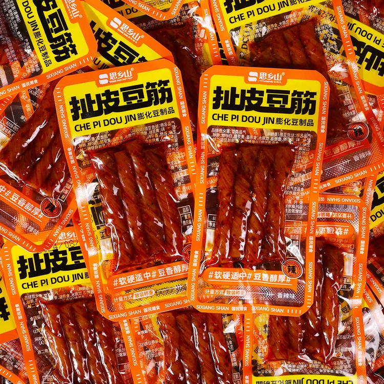 思乡山扯皮豆筋香辣素牛筋辣条豆制品宿舍办公室湖南解馋小零食