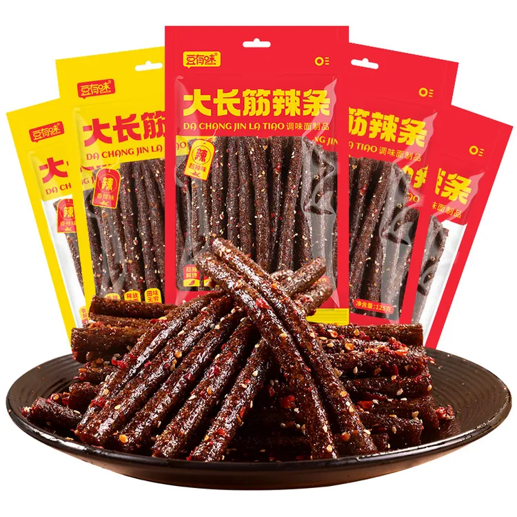 豆有味大长筋辣条网红零食8090经典儿时怀旧校园爆辣麻辣味小吃