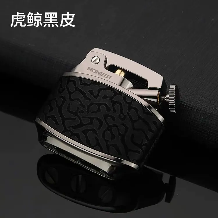 百诚怀旧防风打火机老式复古个性檀木纹高端网红高颜值送男友礼
