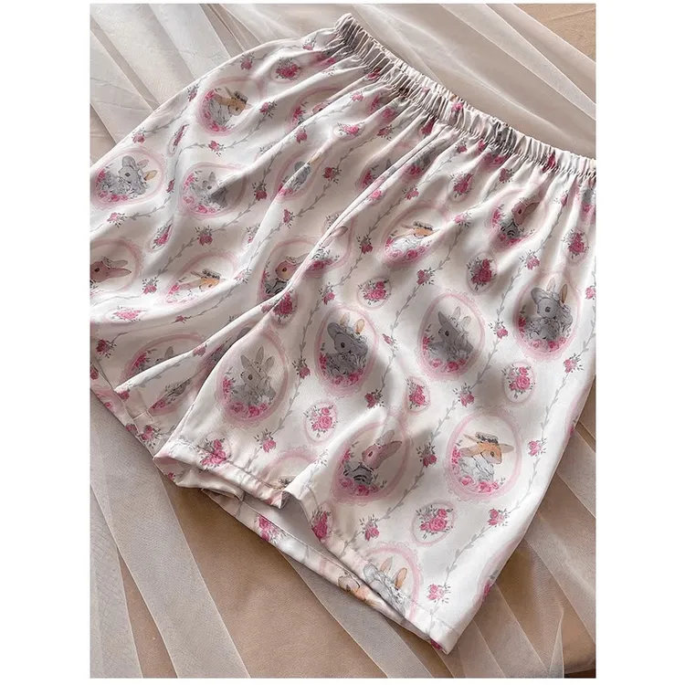 夏季女款爆款可外出夏天短裤碎花薄款学生休闲印花睡裤