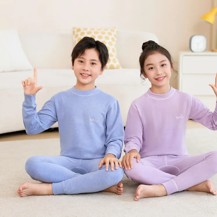 儿童秋冬季保暖内衣套装中大童秋衣秋裤男童女童加厚家居服宝宝