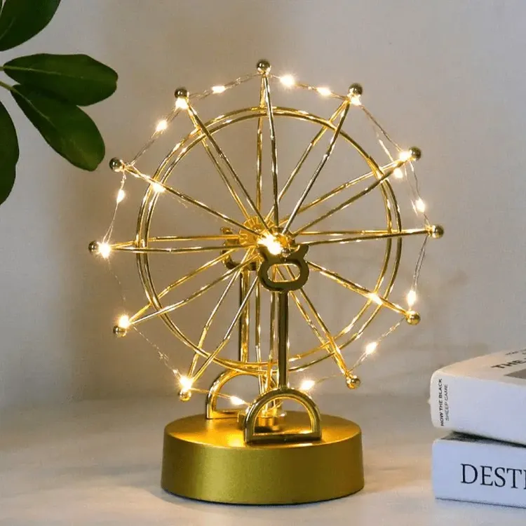 创意个性北欧永动机仪摩天轮摆件旋转牛顿摆件家居客厅卧室装饰品