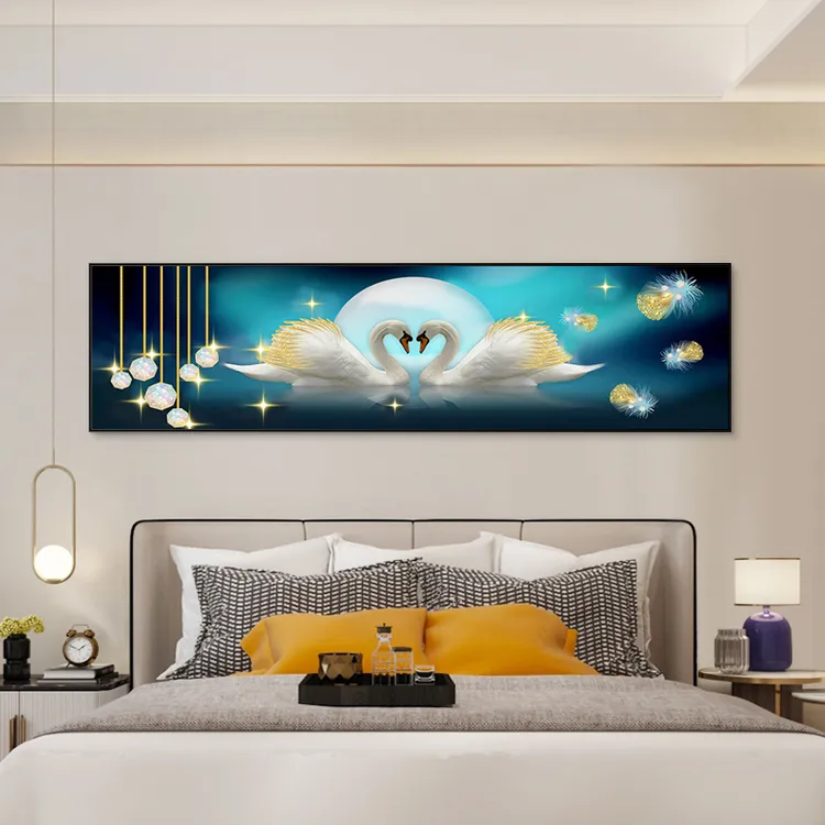 【相濡以沫】床头画B现代客厅装饰画沙发背景家居装修画晶瓷镶钻