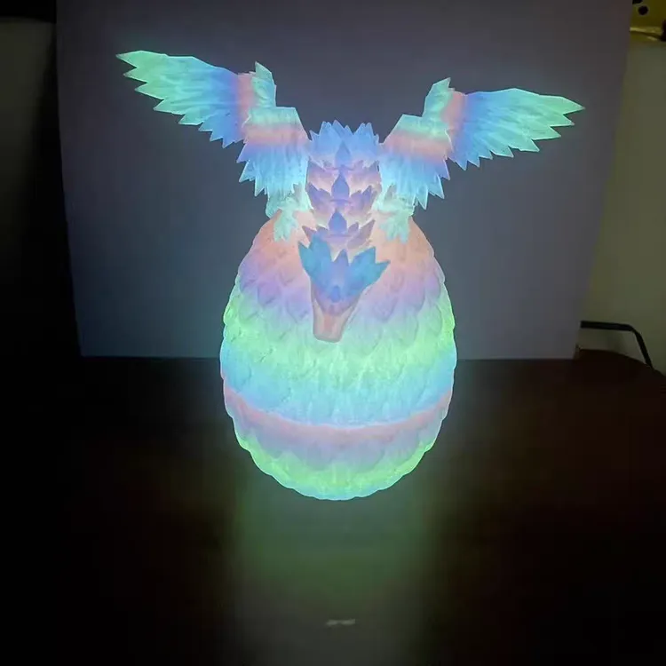 夜光恐龙蛋3d打印飞龙蛋仿真龙模型潮玩手办模型家居摆件关节可动
