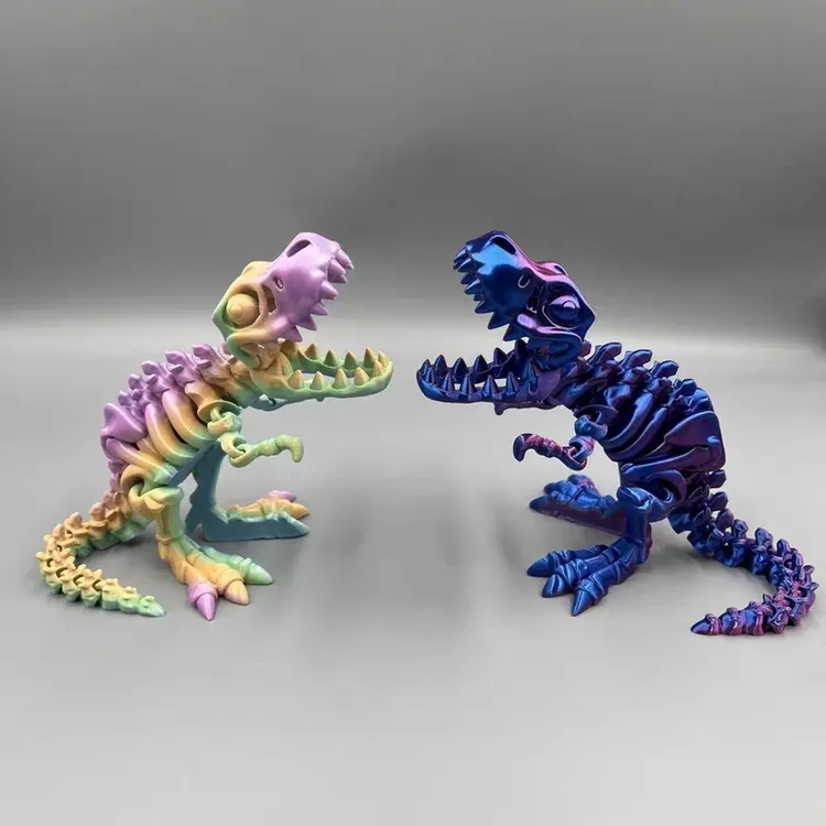 3D打印霸王龙夜光恐龙玩具关节可动解压手办模型仿真动物3d打印