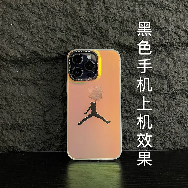 投篮渐变镭射防摔手机壳适用苹果/华为/荣耀/VIVO/OPPO小米配件