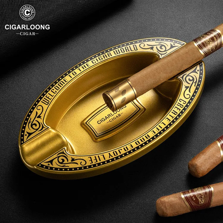 茄龙雪茄烟灰缸欧式家用树脂烟灰缸摆件创意个性潮流时尚CL-M002