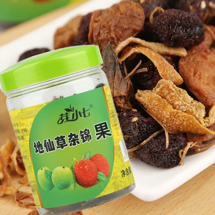 芽小七地仙草杂锦果蜜饯罐装梅类制品组合果干脯年货网红孕妇零食