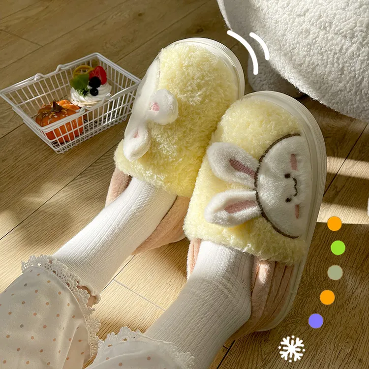 棉拖鞋女款冬季爆款卡通可爱防滑超暖厚底包跟家居室内外穿棉拖鞋
