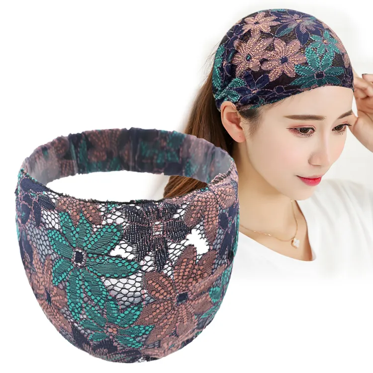 韩国宽边蕾丝发带薄款遮白发神器洗脸发箍压发头套网