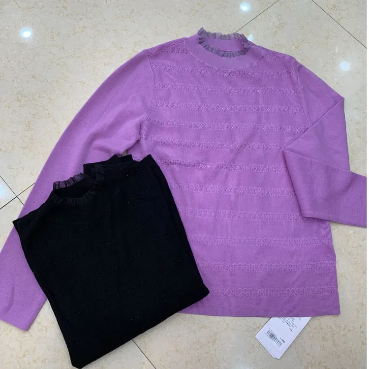 【壁华服饰】秋冬季精品C09230A显瘦遮肉针织小衫