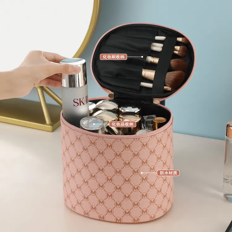 化妆包女便携大容量简约旅行收纳包高级感化妆品防水收纳袋洗漱包