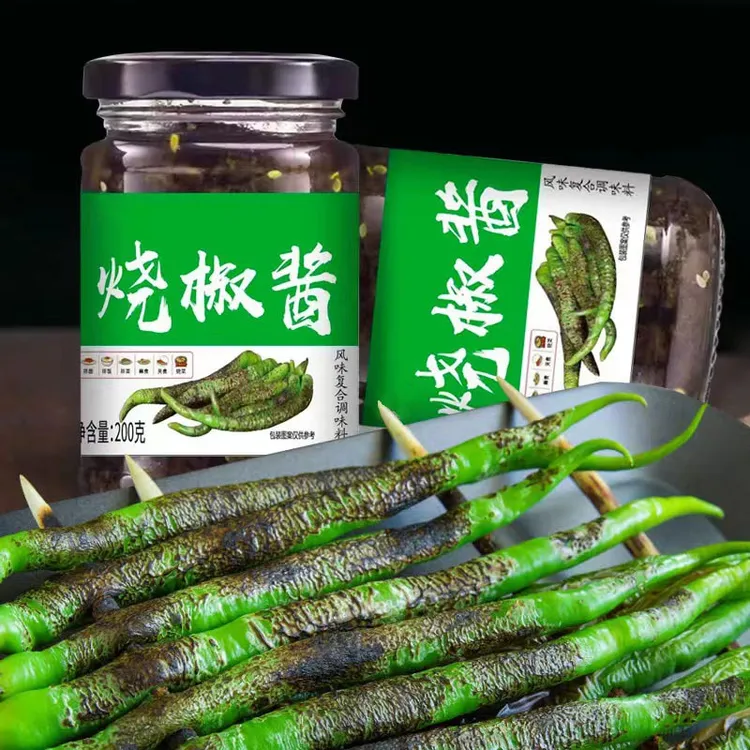 炭烤虎皮青椒烧椒酱家用下饭菜拌饭拌面神器夹馍辣椒酱